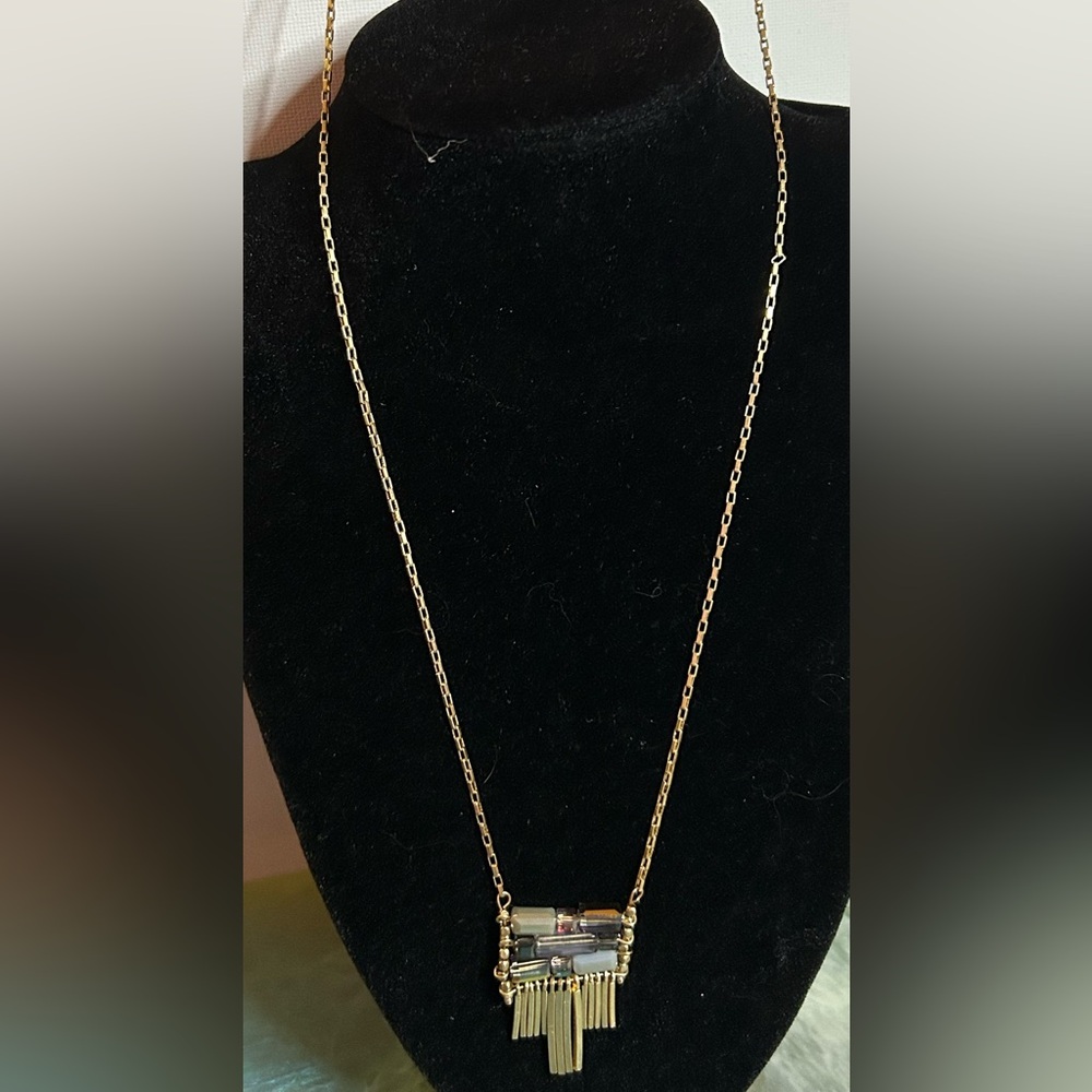Elegant Gold Fringe Necklace